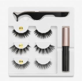 A Pair Of False Eyelashes With Magnets In Fashion (Option: 3PC Mixed C)