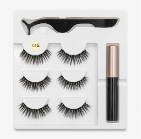 A Pair Of False Eyelashes With Magnets In Fashion (Option: 3PC 015 style)