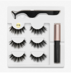 A Pair Of False Eyelashes With Magnets In Fashion (Option: 5PC 016 style)