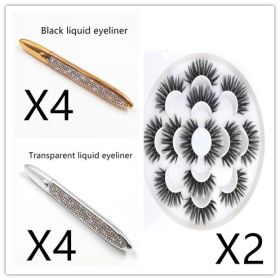 False Eyelashes Self-adhesive Eyeliner Multicolor (Option: Mix packing-Set5)